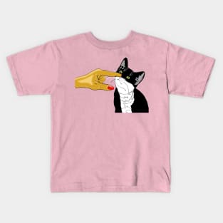 Boop the Snoot on Nelson   Cute Tuxedo Cat Copyright TeAnne Kids T-Shirt